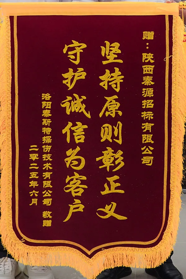 致陕西秦源招标有限公司的锦旗 致陕西秦源招标有限公司的锦旗
